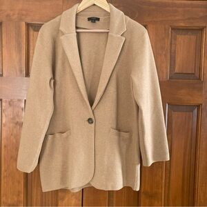 J. Crew beige camel Cecile merino wool blend Blazer women’s medium